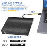 Gotega Portable USB 3.0 DVD Drive for Laptops