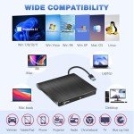 Gotega Portable USB 3.0 DVD Drive for Laptops
