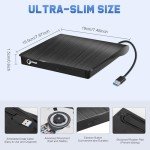 Gotega Portable USB 3.0 DVD Drive for Laptops