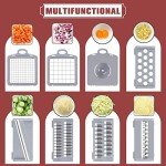 Ourokhome 8-Blade Vegetable Chopper and Slicer