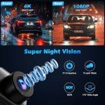 4K Dual Channel Dash Cam with WiFi & Night Vision