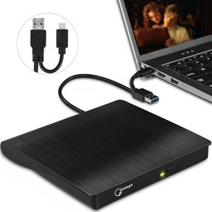Portable USB 3.0 External DVD Drive for Laptops
