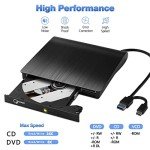Portable USB 3.0 External DVD Drive for Laptops