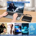 Portable USB 3.0 External DVD Drive for Laptops