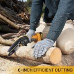 Cordless Mini Chainsaw with Batteries and Charger