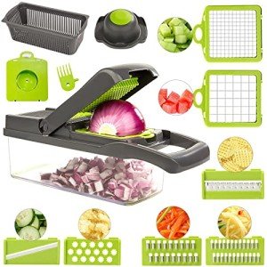 15-in-1 Adjustable Vegetable Chopper and Mandoline Slicer