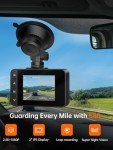 Dual Dash Cam with 2.5K HD, Night Vision