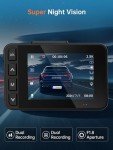 Dual Dash Cam with 2.5K HD, Night Vision