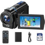4K 48MP Vlogging Camera with Touchscreen & Night Vision