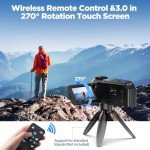 4K 48MP Vlogging Camera with Touchscreen & Night Vision