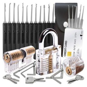 30-Piece Lock Picking Kit with Practice Locks