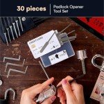 30-Piece Lock Picking Kit with Practice Locks