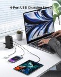 Qurzou 50W Multi USB Tower Charging Station