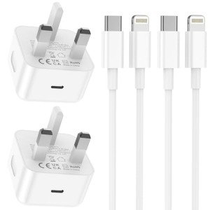 Fast Charge 2-Pack USB-C iPhone Charger & Cable