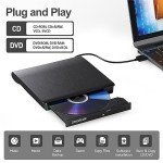Portable USB 3.0 External CD/DVD Drive for Laptops