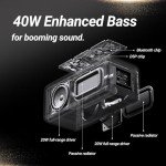 BOGASING M5 Portable Bluetooth Speaker with Punchy Bass