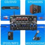 Pyle 800W Bluetooth Mini Home Amplifier
