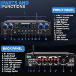 Pyle 800W Bluetooth Mini Home Amplifier