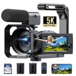 5K Dual Lens Video Camera with Accessories