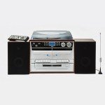 7-in-1 Music System with Turntable and Bluetooth
