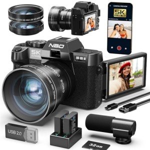 NBD 5K Digital Camera with WiFi and Lenses