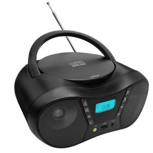 Portable CD Player Boombox with Bluetooth & FM Radio