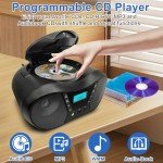 Portable CD Player Boombox with Bluetooth & FM Radio