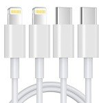 JJCALL 2-Pack USB C to Lightning Cable