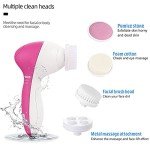 Electric Facial Cleansing Brush and Massager Set