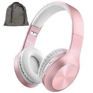 Rydohi Rose Gold Bluetooth Over-Ear Headphones 68H Playtime