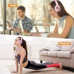 Rydohi Rose Gold Bluetooth Over-Ear Headphones 68H Playtime