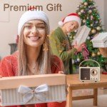 Beige Retro Bluetooth Speaker for All Ages