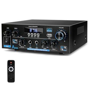 Bluetooth AK55 2-Channel Speaker Amplifier with Remote