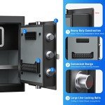 RPNB Smart Fingerprint Home Safe with Voice Prompt