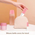 10PCS Waterproof Silicone Bottle Covers for Travel