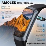 MORELOCO AMOLED Fitness Tracker with Health Monitor