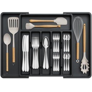 Expandable Cutlery Drawer Organizer for Kitchen компактный