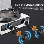 Udreamer Bluetooth Vinyl Record Player with Speaker