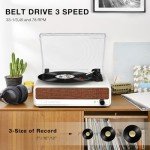 Udreamer Bluetooth Vinyl Record Player with Speaker