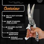 SWYSH Heavy Duty Kitchen Scissors with Leather Sheath