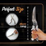 SWYSH Heavy Duty Kitchen Scissors with Leather Sheath