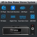 Compact Home CD Stereo System with Bluetooth & FM
