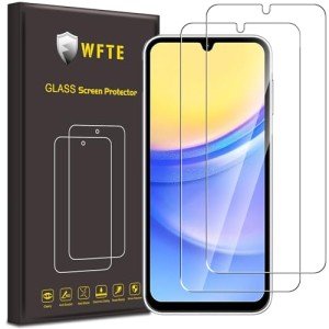 WFTE Tempered Glass Screen Protectors for Samsung A15