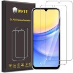 WFTE Tempered Glass Screen Protectors for Samsung A15