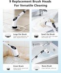 Cordless Electric Spin Scrubber with 9 Heads