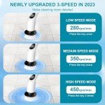 Cordless Electric Spin Scrubber with 9 Heads