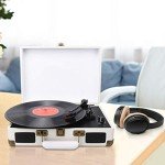 DIGITNOW! Portable Vinyl Record Player with Speakers