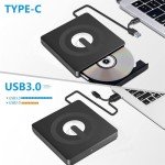 Portable USB & Type-C CD/DVD External Drive