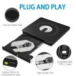 Portable USB & Type-C CD/DVD External Drive