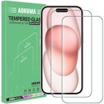 AOKUMA iPhone 15/15 Pro Tempered Glass Screen Protectors